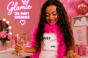 makeup spa fun glamie party with the beauty box by sheriff royalty brown birthday party
